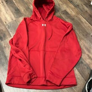 Men’s Under Armour medium red hooded sweatshirts